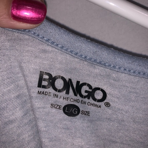 Blue tie dye t shirt with skull and roses by bongo - Picture 6 of 7